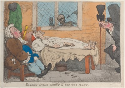 Den Geist aufgeben oder Einer zu viel, 1813 von Thomas Rowlandson