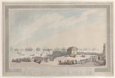 Glorreiche Niederlage der niederländischen Marine, 10. Oktober 1797, durch Admirale Lord Duncan und ..., 22. Oktober 1797 von Thomas Rowlandson