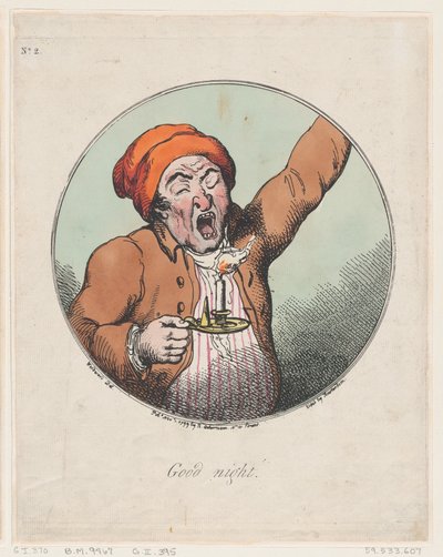 Gute Nacht, 1. November 1799 von Thomas Rowlandson