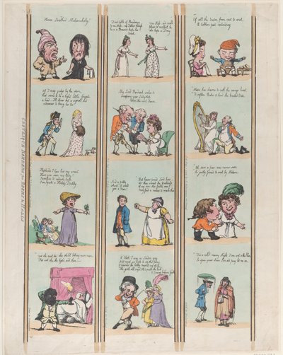 Groteske Bordüren für Räume und Hallen, Platte 16, 1. August 1799 von Thomas Rowlandson