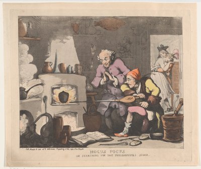 Hocus Pocus oder die Suche nach dem Stein der Weisen, 12. März 1800 von Thomas Rowlandson