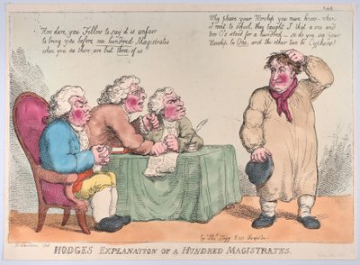 Hodges Erklärung von hundert Magistraten, 1. März 1815 von Thomas Rowlandson