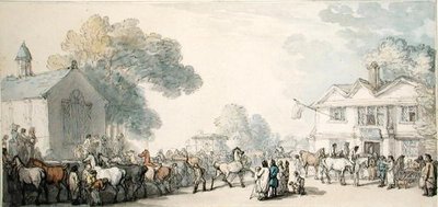 Pferdemarkt in Southampton von Thomas Rowlandson