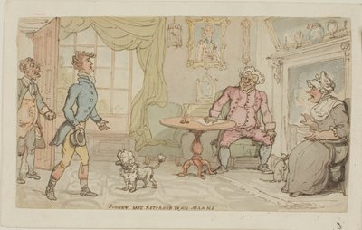 Johnny Safe kehrt zu seiner Mama zurück von Thomas Rowlandson