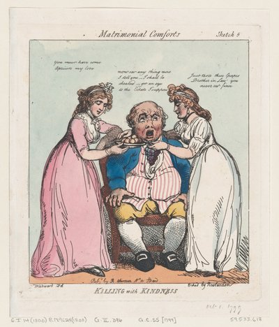 Töten mit Freundlichkeit, 1. Oktober 1799 von Thomas Rowlandson