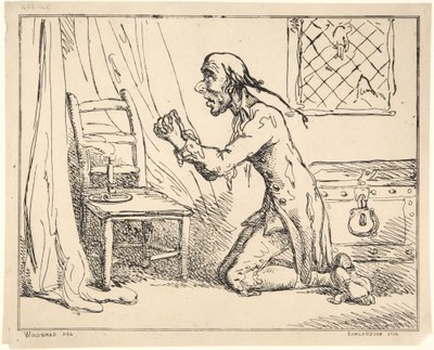 Betender Mann von Thomas Rowlandson