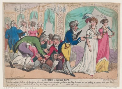 Elend des hohen Lebens, 1. März 1808 von Thomas Rowlandson