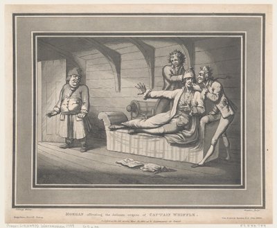 Morgan beleidigt die empfindlichen Organe von Captain Whiffle von Thomas Rowlandson