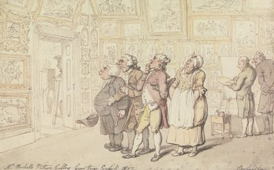 Mr. Michells Bildergalerie, Grove House, Enfield 1817 von Thomas Rowlandson
