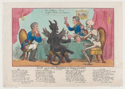 Nap und seine Freunde in ihrer Pracht, 1. Oktober 1808 von Thomas Rowlandson