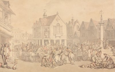Marktplatz von Newbury, Berkshire von Thomas Rowlandson