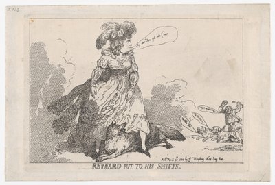 Reynard in die Enge getrieben, 23. April 1784 von Thomas Rowlandson