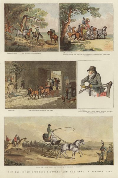 Serie von Reiterillustrationen von Thomas Rowlandson