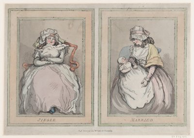 Single und verheiratet von Thomas Rowlandson