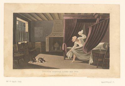 Schlafzimmer mit Ratten, die die Perücke von Doktor Syntax fressen von Thomas Rowlandson