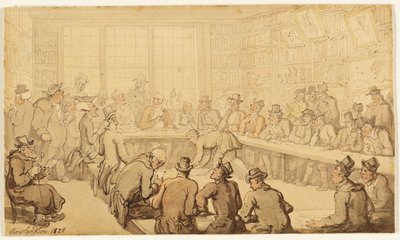 Studie für Dr. Syntax bei einer Buchauktion von Thomas Rowlandson