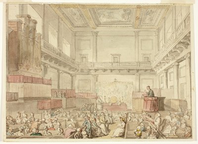 Studie für die königliche Kapelle, Whitehall, aus Microcosm of London von Thomas Rowlandson