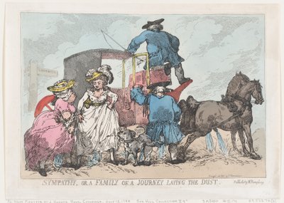 Sympathie, oder Eine Familie auf einer Reise, die den Staub legt, 12. Juli 1784 von Thomas Rowlandson