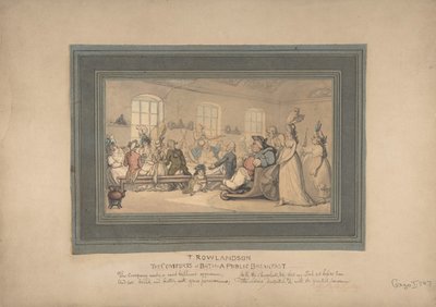 Die Annehmlichkeiten von Bath und öffentliches Frühstück von Thomas Rowlandson