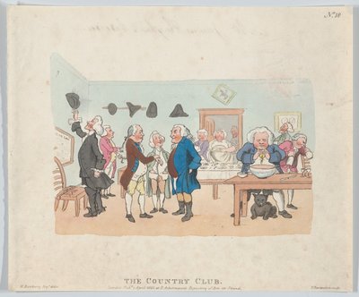 Der Country Club, 7. April 1803 von Thomas Rowlandson