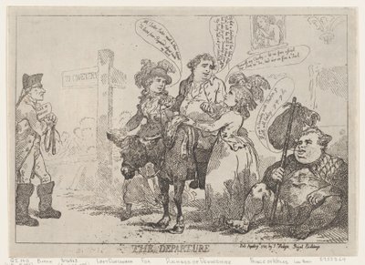 Die Abreise, 29. April 1784 von Thomas Rowlandson