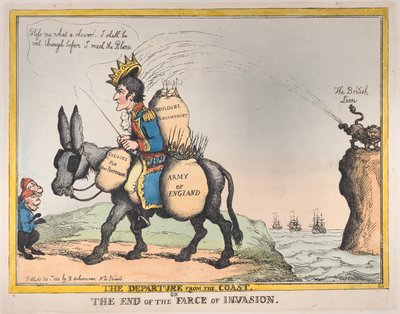 Die Abreise von der Küste oder das Ende der Farce der Invasion von Thomas Rowlandson