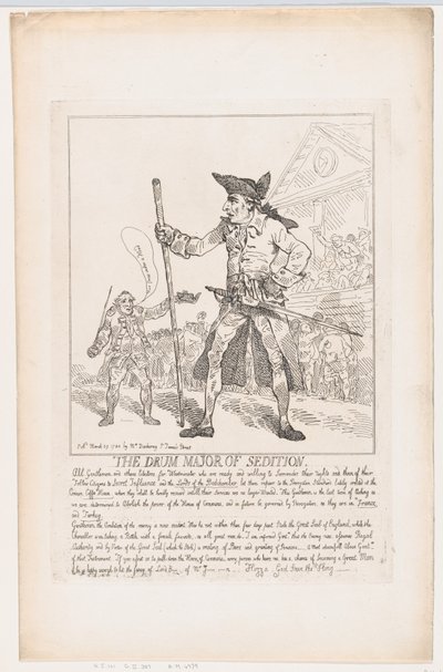 Der Trommelmajor der Aufruhr von Thomas Rowlandson
