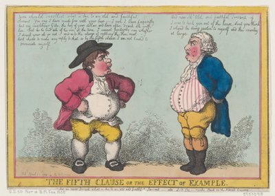 Die fünfte Klausel oder die Wirkung des Beispiels, 23. April 1805 von Thomas Rowlandson