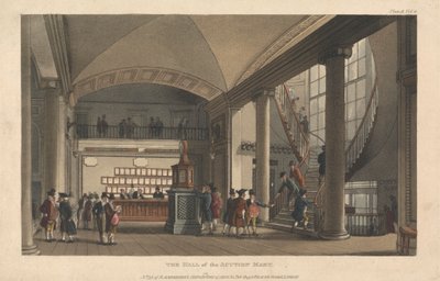 Die Halle des Auktionshauses von Thomas Rowlandson