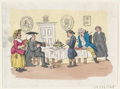 Die Hoffnungen der Familie - Eine Zulassung an der Universität von Thomas Rowlandson