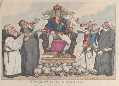 Der Geheime Rat eines Königs, 28. März 1815 von Thomas Rowlandson
