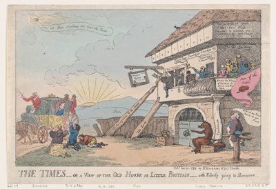 Die Zeiten - Oder Ein Blick Auf Das Alte Haus In Little Brittain - Mit Niemandem Gehen ..., 23. Januar 1784 von Thomas Rowlandson