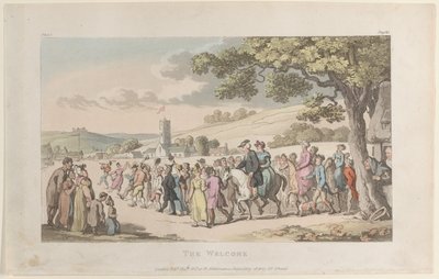 Die Begrüßung, aus Der Pfarrer von Wakefield von Thomas Rowlandson