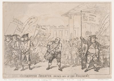 Der Westminster-Deserteur aus dem Regiment getrommelt, 18. Mai 1784 von Thomas Rowlandson