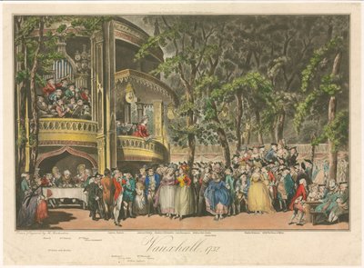 Vauxhall, 1732 von Thomas Rowlandson