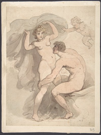 Venus, Anchises und Amor von Thomas Rowlandson