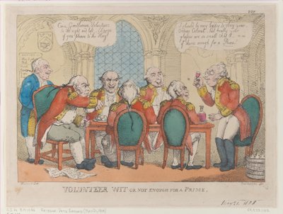 Freiwilliger Witz oder nicht genug für einen Premier, 21. Mai 1808 von Thomas Rowlandson