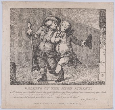 Die High Street hinaufgehen, Edinburgh, Malerische Schönheiten von Boswell, Teil F..., 15. Mai 1786 von Thomas Rowlandson