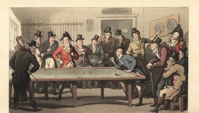 Junge englische Herren beim Billardspiel von Thomas Rowlandson