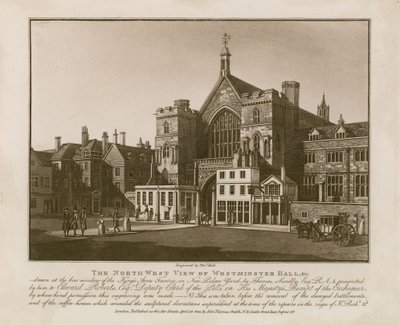 Die Nordwestansicht der Westminster Hall von Thomas Sandby