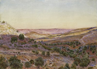 Die Hügel von Moab und das Tal von Hinnom, 1854 von Thomas Seddon