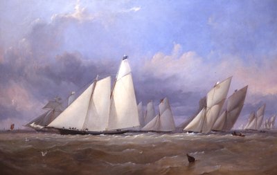 Die America bei Cowes, 1852 von Thomas Sewell Robins