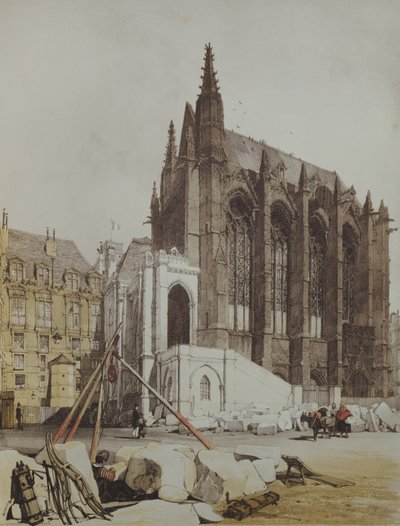La Sainte Chapelle, aus Picturesque Architecture in Paris, veröffentlicht 1839 von Thomas Shotter Boys
