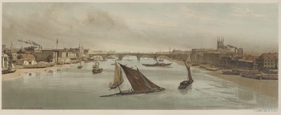 London wie es ist: London Bridge, von der Southwark Bridge von Thomas Shotter Boys