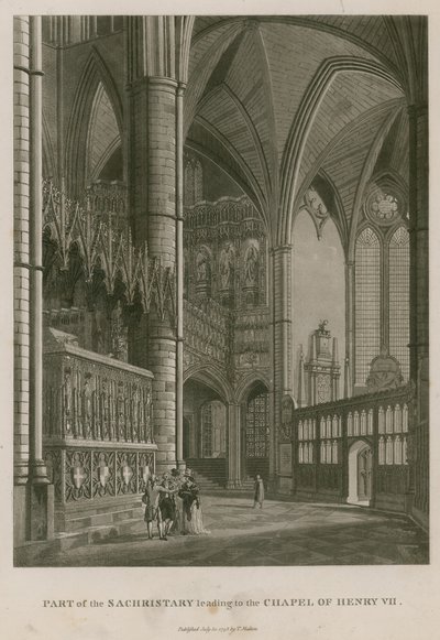 Teil der Sakristei, die zur Kapelle von König Heinrich VII. führt, Westminster Abbey, London von Thomas Snr. Malton