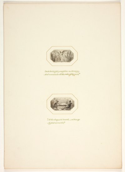 Studie für eine Platte aus The Task von Thomas Stothard