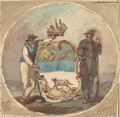 Studie für "Das große Siegel des Staates Delaware" von Thomas Sully