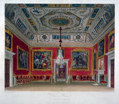 Innenansicht des Salons im Buckingham House, Westminster, London, 1817 von Thomas Sutherland