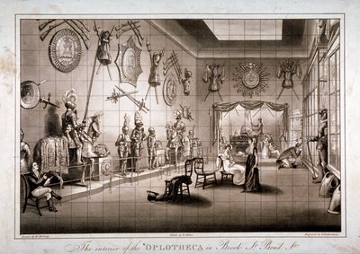 Die Hoplotheca, Brook Street, Westminster, London, um 1810 von Thomas Sutherland