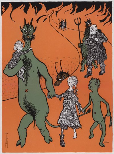 Der Kohlennot (Farblithografie) von Thomas Theodor Heine